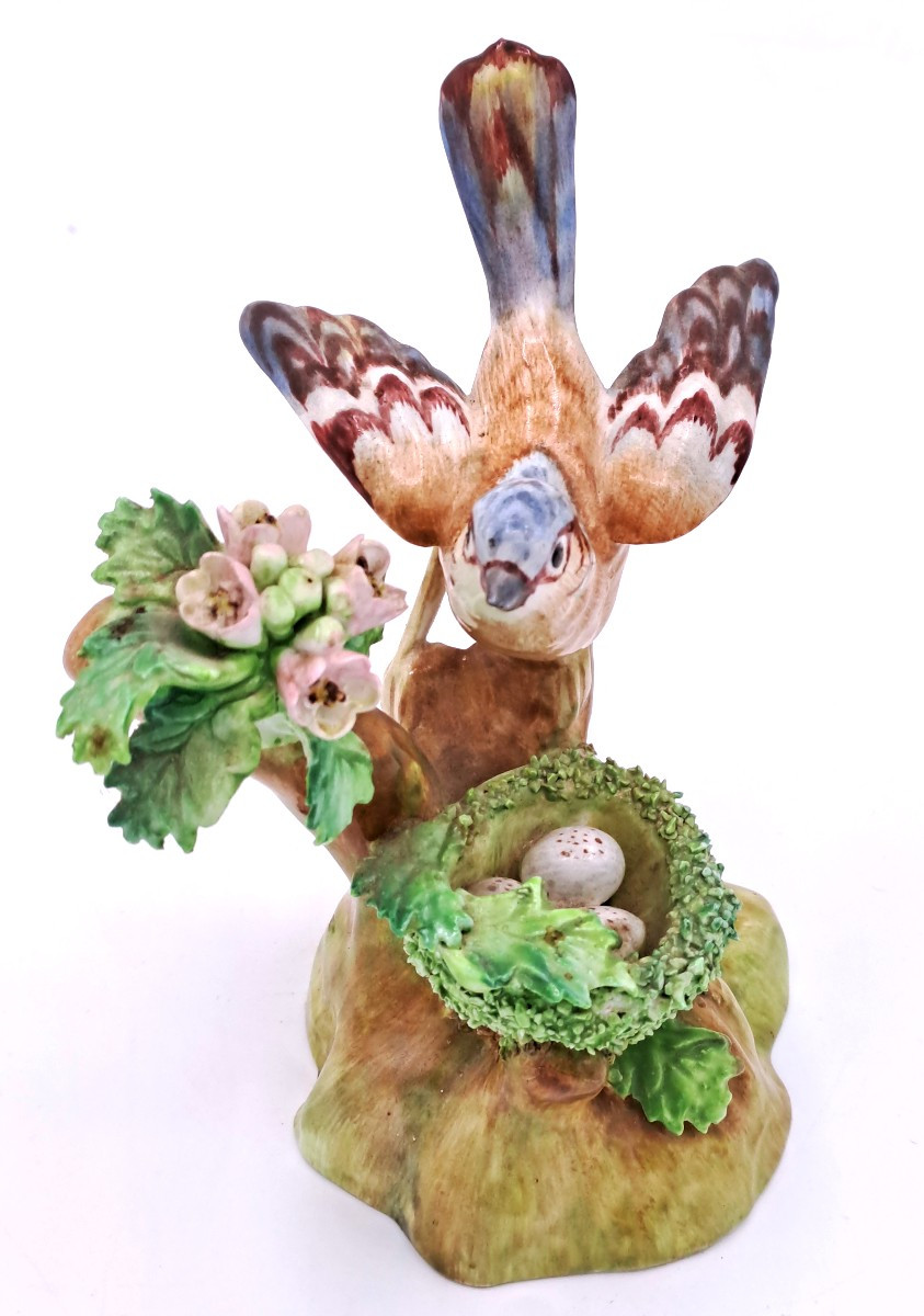 Chaffinch, English Porcelain Bird, Crown Staffordshire, Au Vase étrusque Paris-photo-3