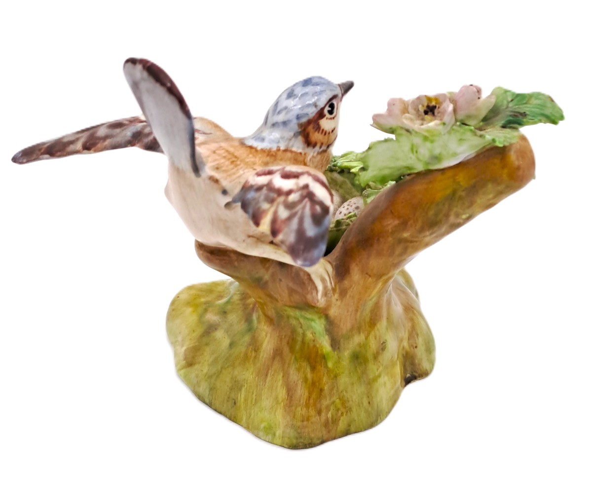 Pinson des arbres, Oiseau en porcelaine anglaise Crown Staffordshire, Au Vase Étrusque Paris-photo-6