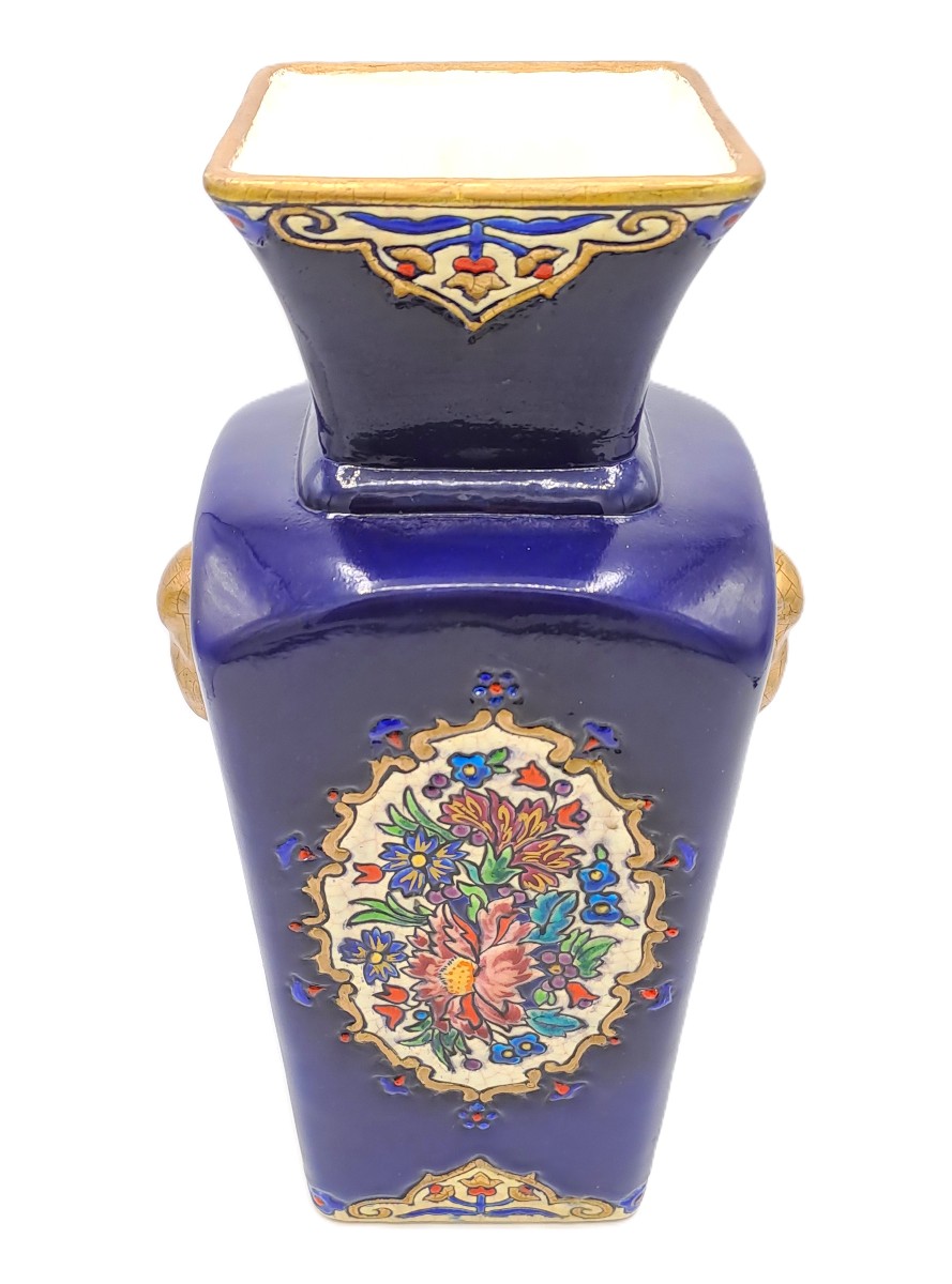 Vase en émaux de Longwy dans le goût de Chine, décor de Maurice-Paul CHEVALLIER, Milieu XXème-photo-2