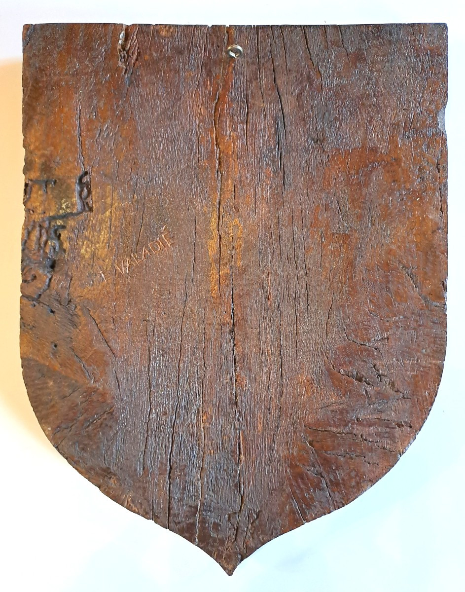 Large Coat Of Arms With A Crowned Eagle And Fleur-de-lis, Sculpture Signed E. Valadié, 19th-20th Century -photo-2