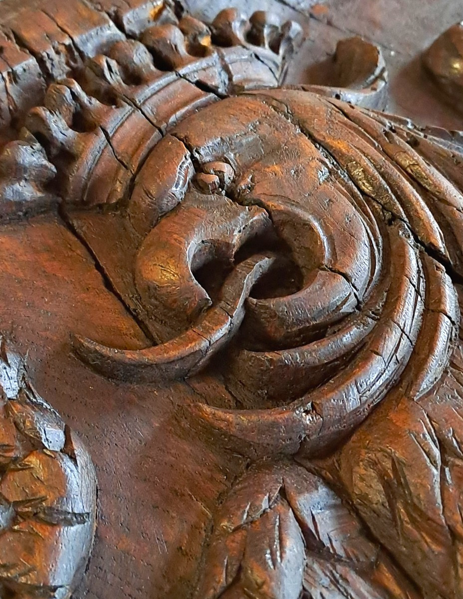 Large Coat Of Arms With A Crowned Eagle And Fleur-de-lis, Sculpture Signed E. Valadié, 19th-20th Century -photo-5