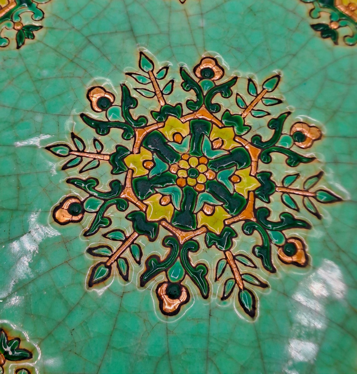 Dessous de plat en émaux de Longwy, décor Chevreuse de Maurice-Paul CHEVALLIER, Milieu XXème-photo-5