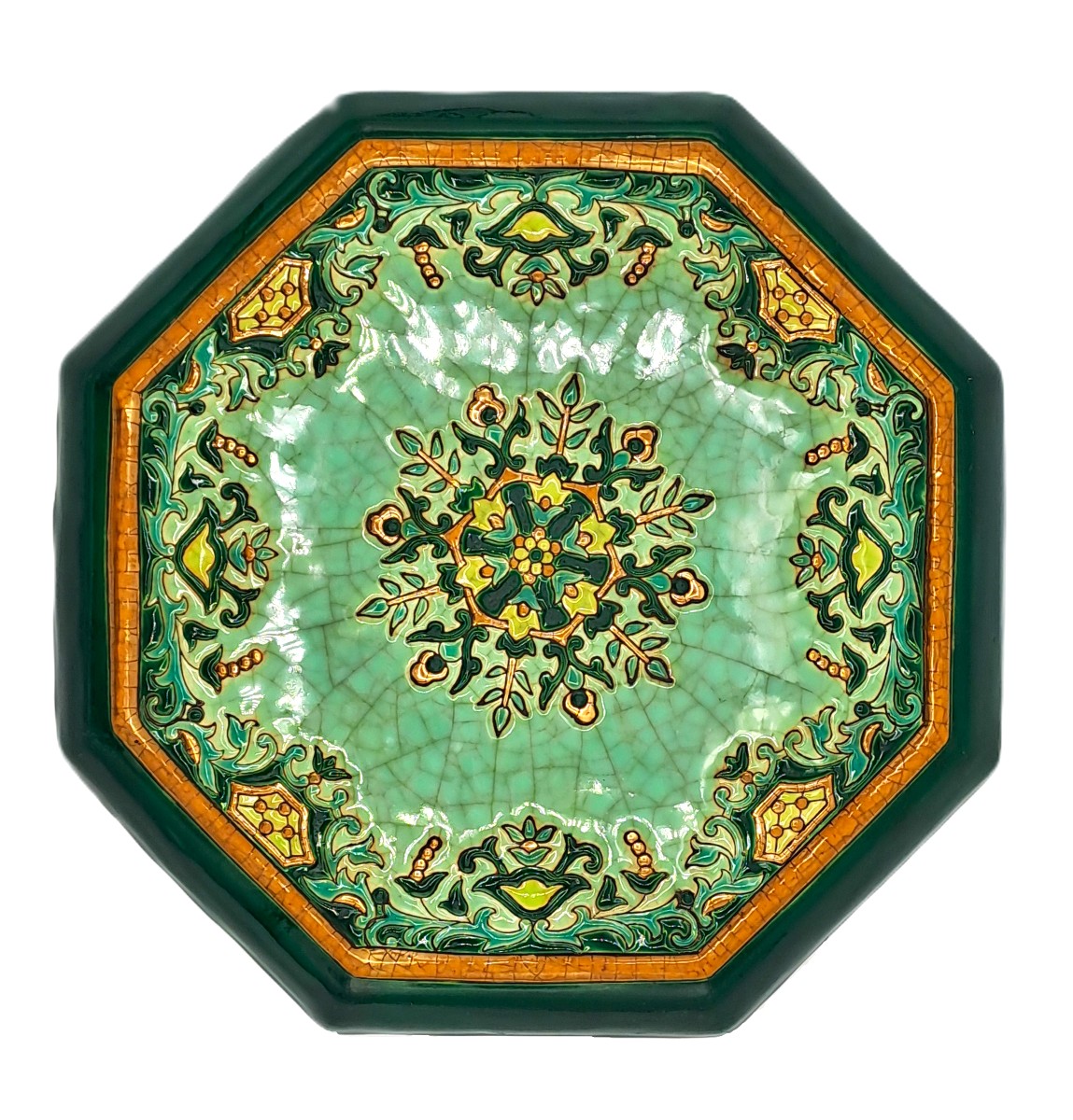 Dessous de plat en émaux de Longwy, décor Chevreuse de Maurice-Paul CHEVALLIER, Milieu XXème-photo-6