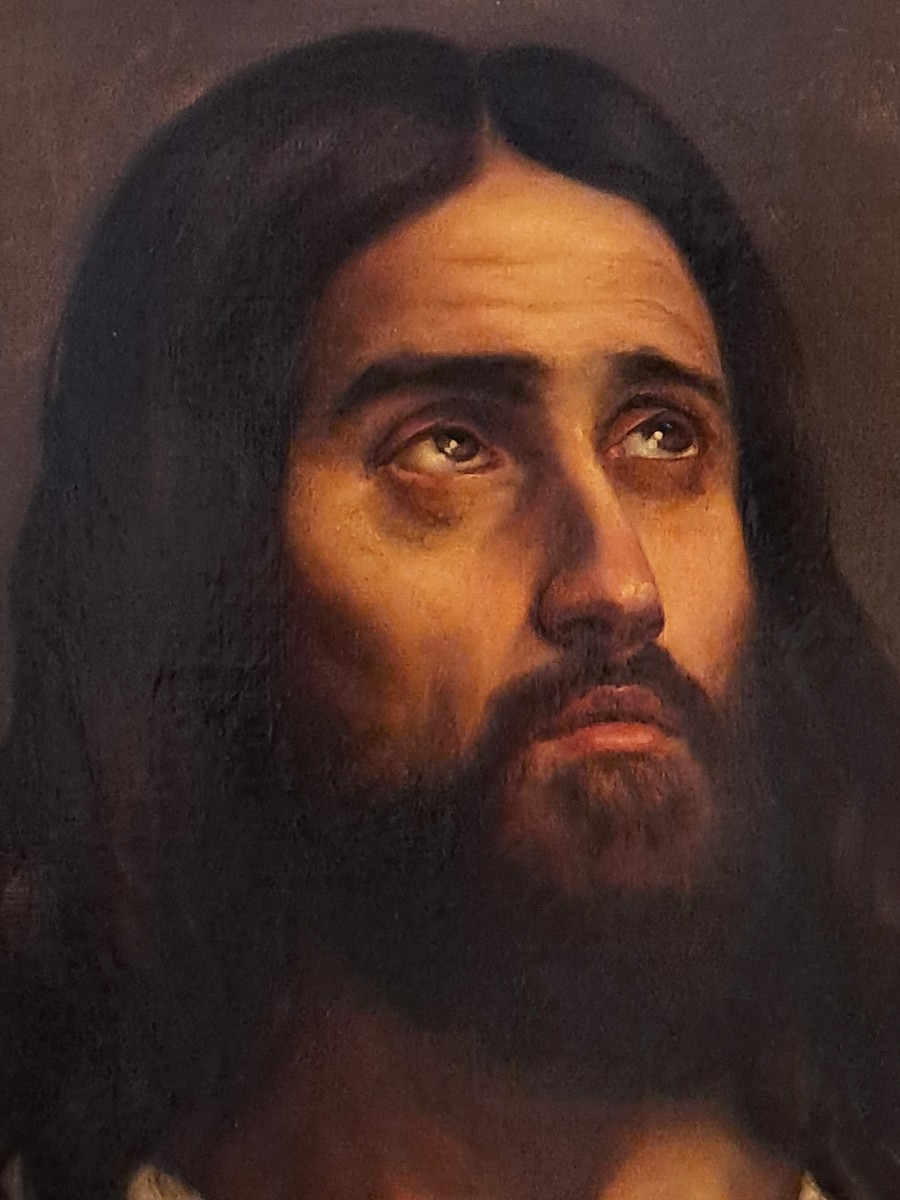 Ary Scheffer (1795-1858), Oil On Canvas, Jesus Of Nazareth, Portrait Of Christ From The Early 19th Century-photo-3