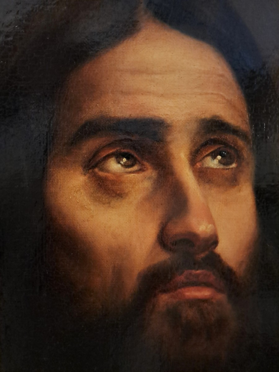 Ary Scheffer (1795-1858), Oil On Canvas, Jesus Of Nazareth, Portrait Of Christ From The Early 19th Century-photo-4