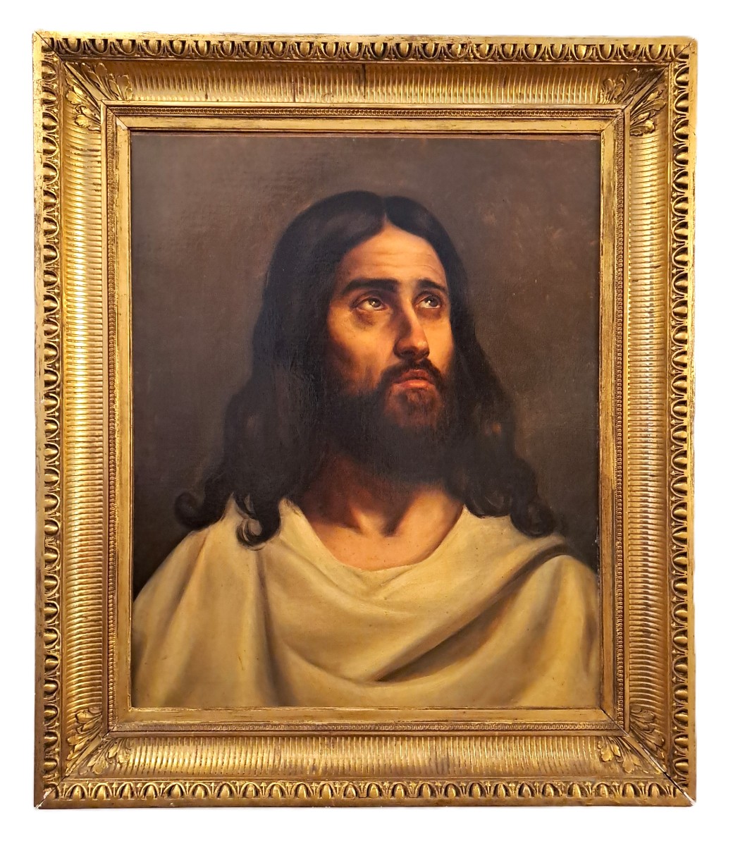 Ary Scheffer (1795-1858), Oil On Canvas, Jesus Of Nazareth, Portrait Of Christ From The Early 19th Century