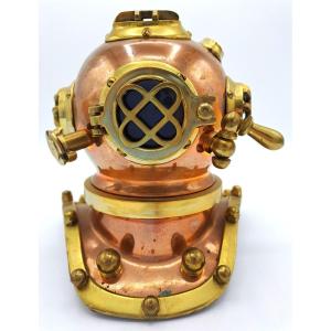 Casque de Scaphandrier US Marine Mark V, Décoration de Bureau ou de Bibliothèque , XXème Siècle
