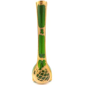 Vase en Verre Aventuriné époque Art Nouveau, Dlg Josef Riedel, Jugendstil Sécession Viennoise 