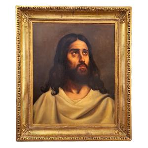 Ary Scheffer (1795-1858), Oil On Canvas, Jesus Of Nazareth, Portrait Of Christ From The Early 19th Century