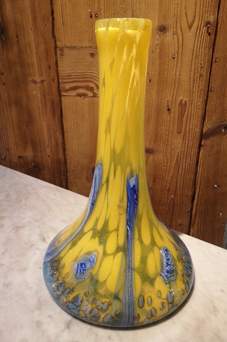 Blown Glass Vase By Jean Luc Gambier