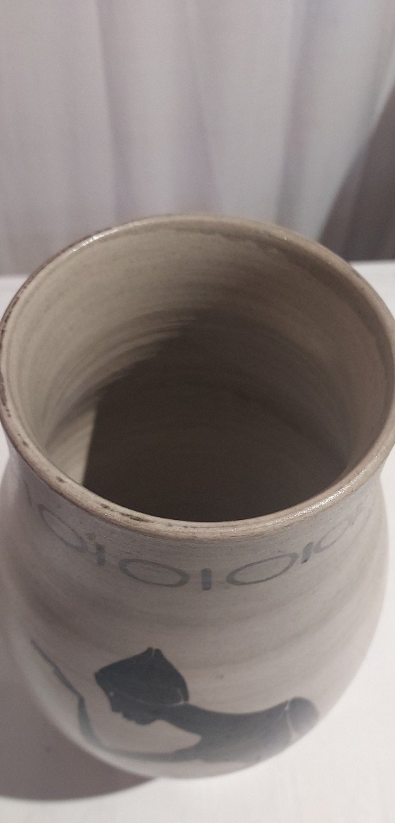 Vase en céramique de Paul Milet, femme stylisée-photo-3