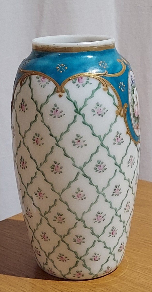 Vase en opaline émaillée  signé Legras-photo-2