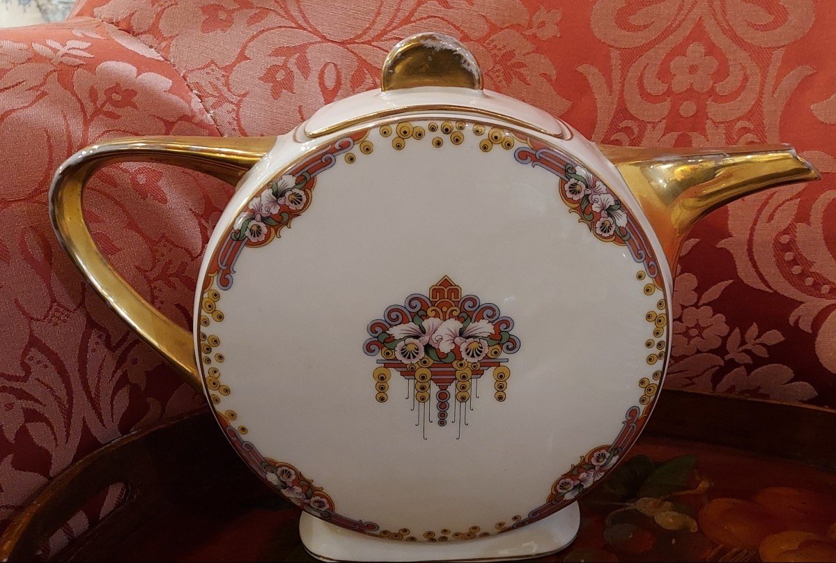 Porcelain Tea Service, Limoge From Maison Touze Lemaître Et Blancher-photo-1
