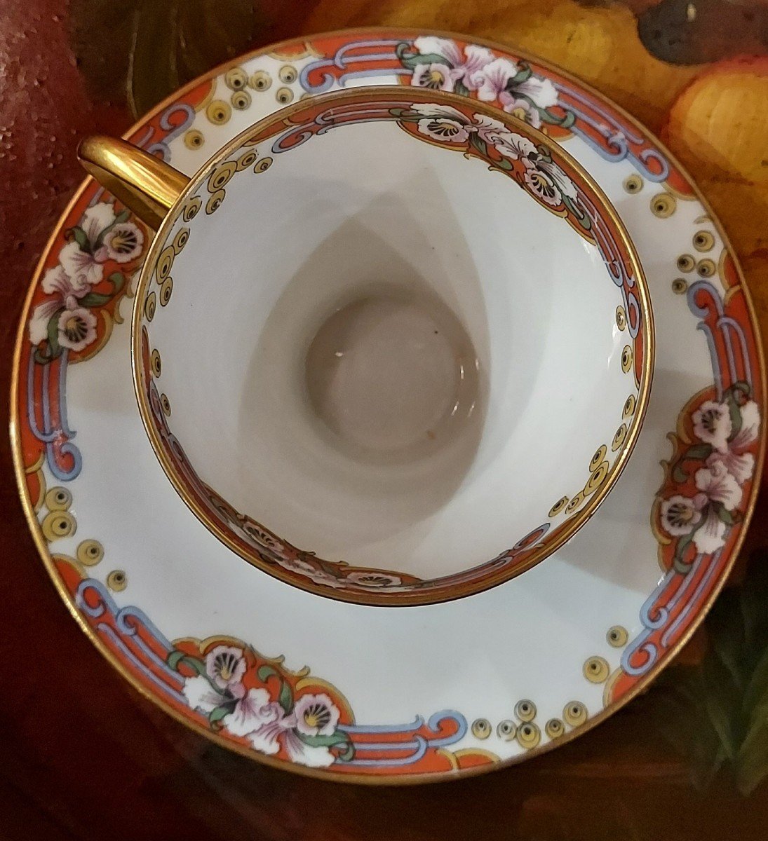 Porcelain Tea Service, Limoge From Maison Touze Lemaître Et Blancher-photo-5