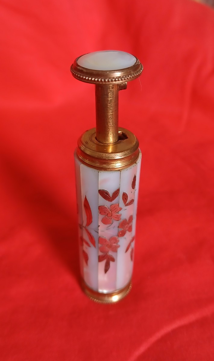 Mother-of-pearl Powder Compact And Spray Bottle Set By Marcel Franck, 1920-photo-4