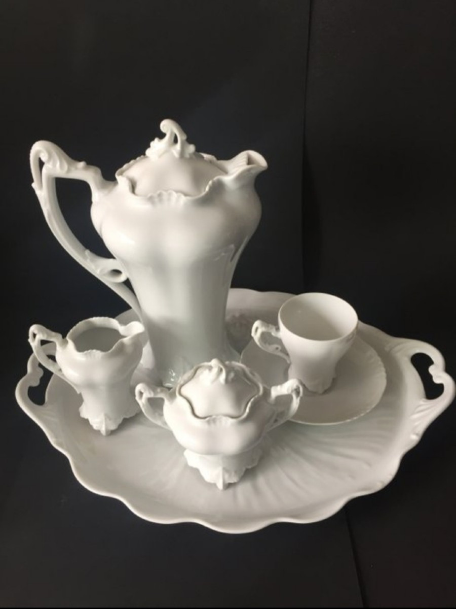 Service porcelaine allemande , art nouveau Pr Tettau Daphne 1893