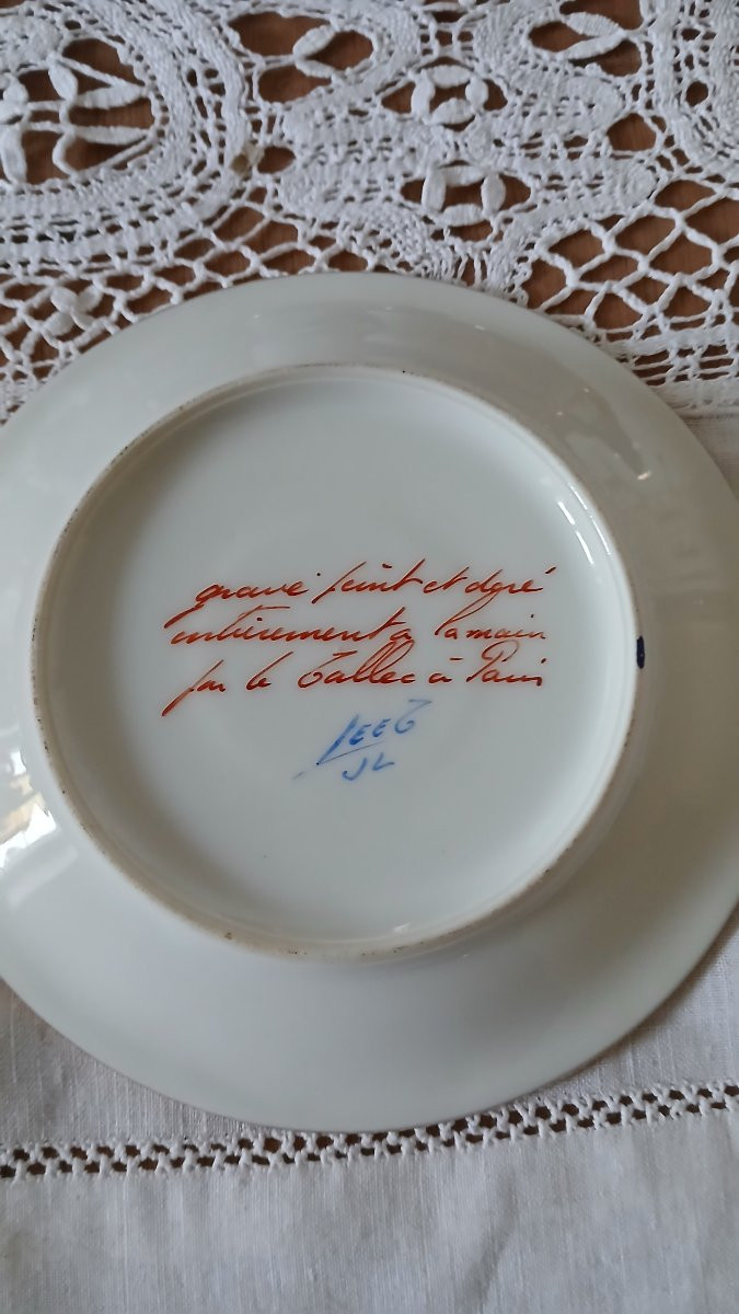 6 tasses à café Le Tallec porcelaine dorée de Limoges -photo-1
