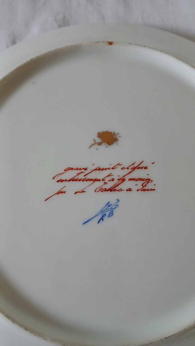 Le Tallec Gilded Porcelain Cake Platter-photo-1