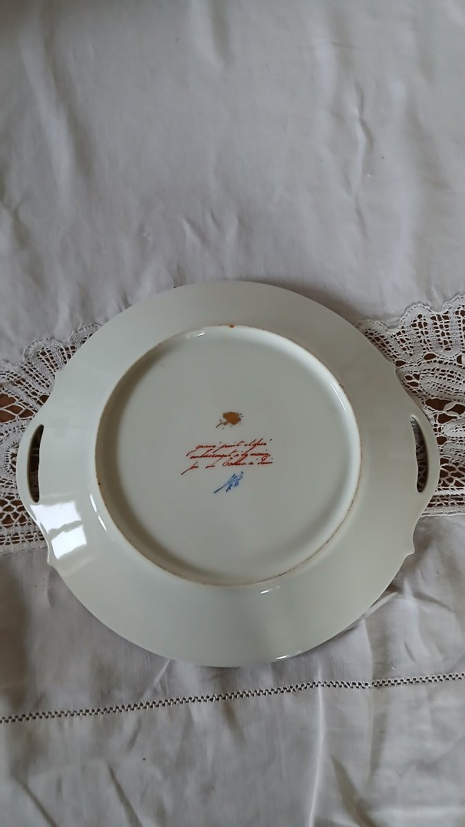 Le Tallec Gilded Porcelain Cake Platter-photo-2