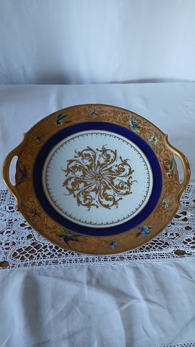 Le Tallec Gilded Porcelain Cake Platter