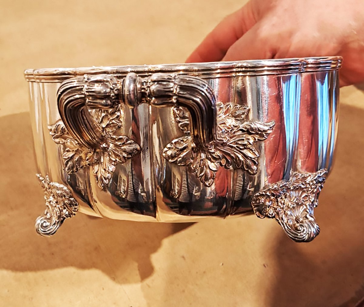  Paire Raffraîchissoirs En Métal Argenté-photo-2