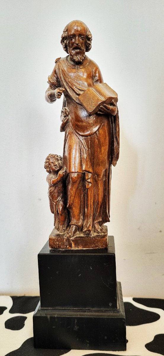 Series Of 17th  Century Wooden Sculptures The Evangelists-photo-3