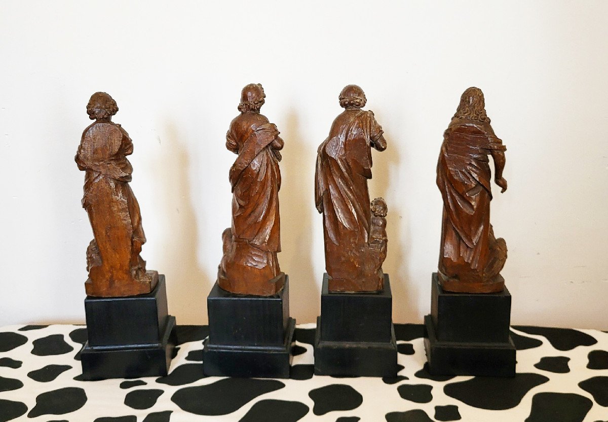 Series Of 17th  Century Wooden Sculptures The Evangelists-photo-6