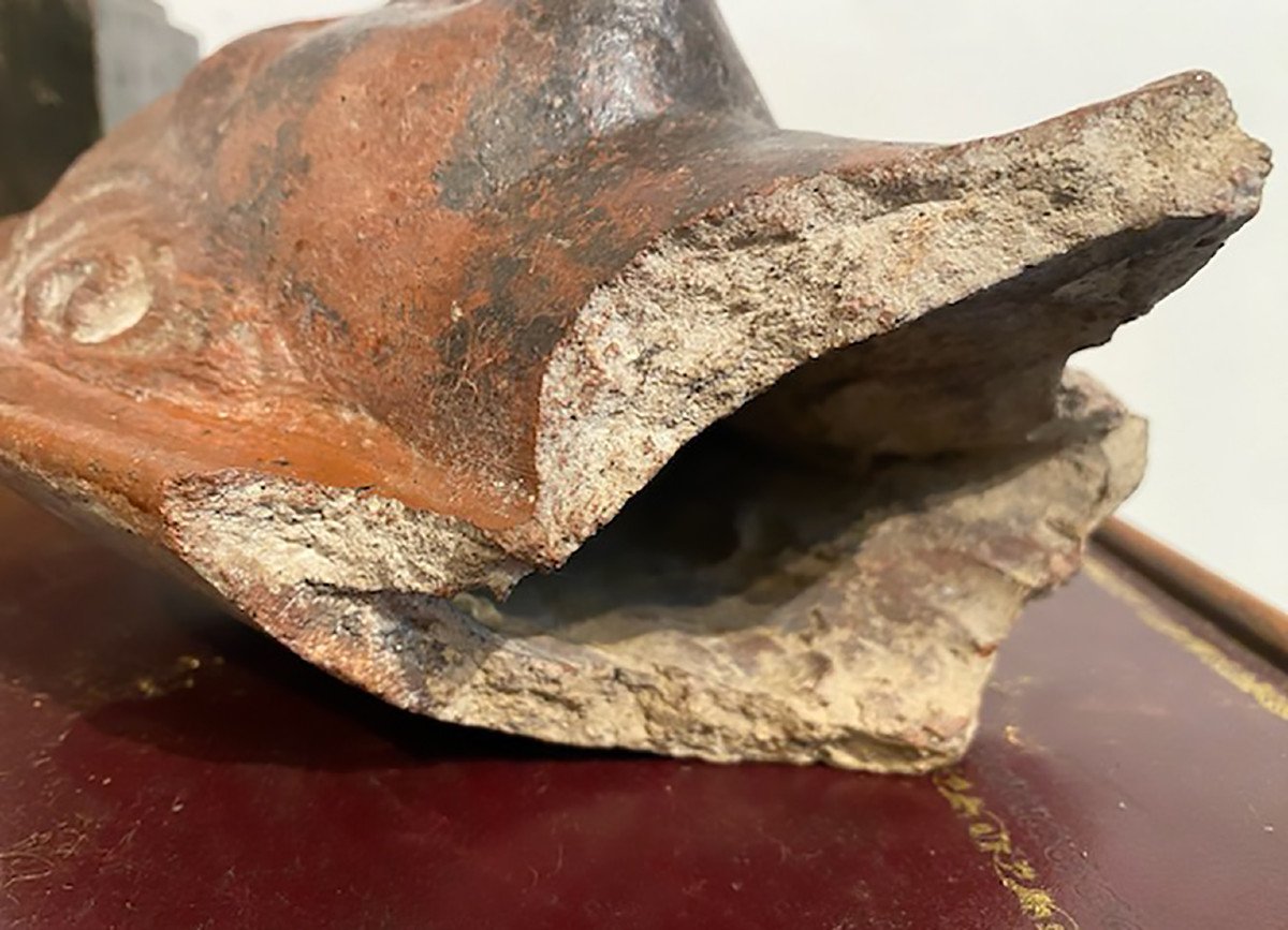 Tête Antique En Terre Cuite-photo-1