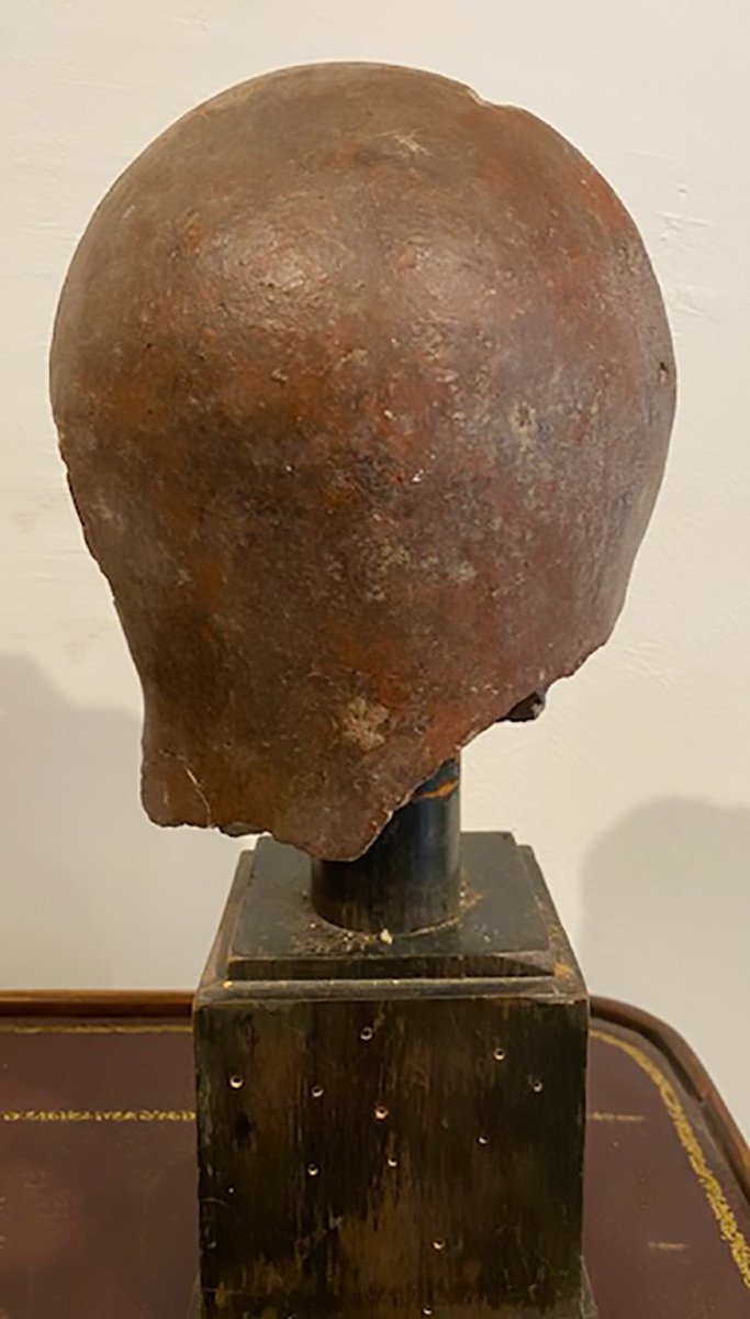 Tête Antique En Terre Cuite-photo-3