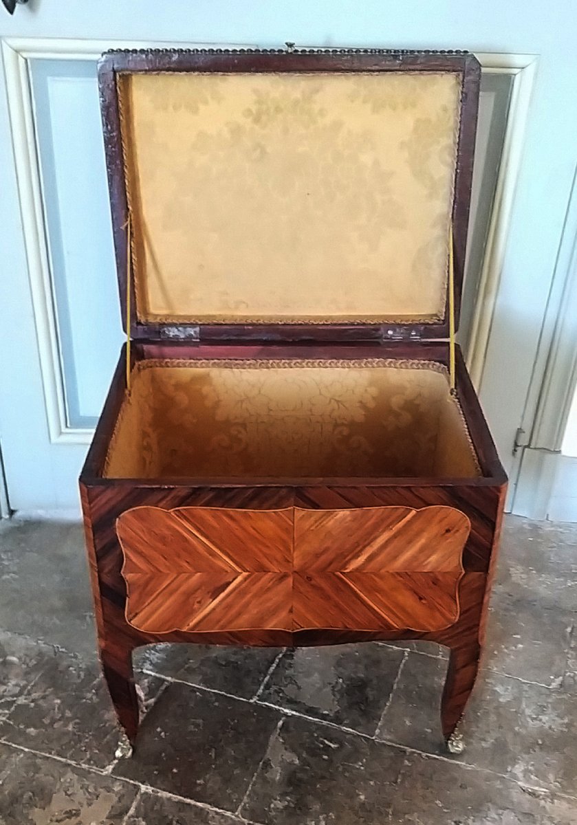 Rare Tabouret Coffret Louis XV-photo-3