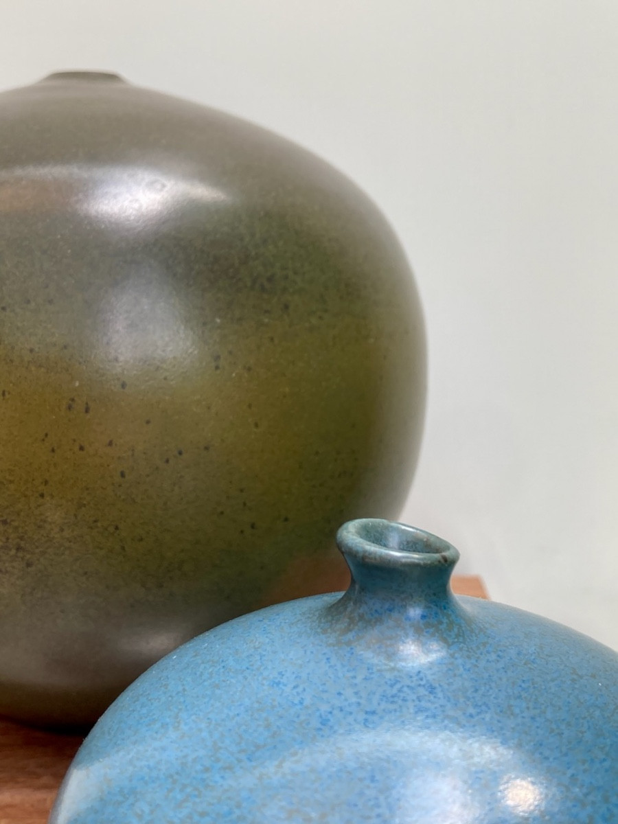 Yvon le Douget (1953-) Série de 3 vases dlg Ruelland Ben Lisa Deblander-photo-4