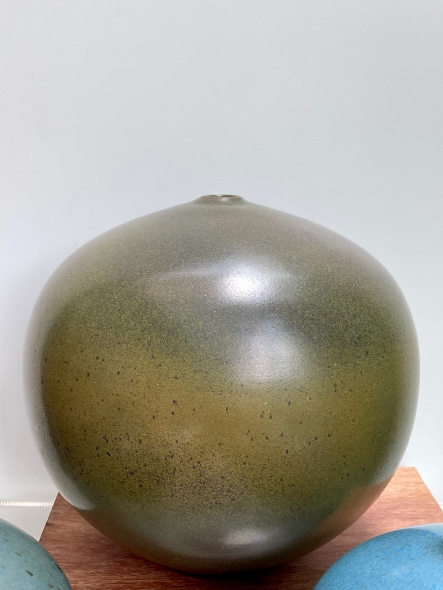 Yvon le Douget (1953-) Série de 3 vases dlg Ruelland Ben Lisa Deblander-photo-3