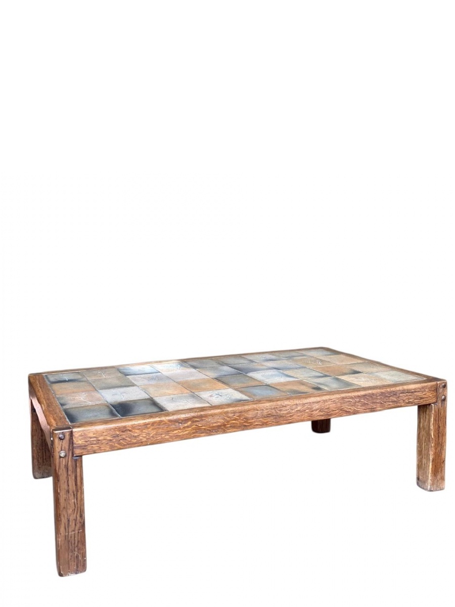 Roger Capron, Vallauris, table basse circa 1970 dlg Maison Regain Pierre Chapo-photo-1