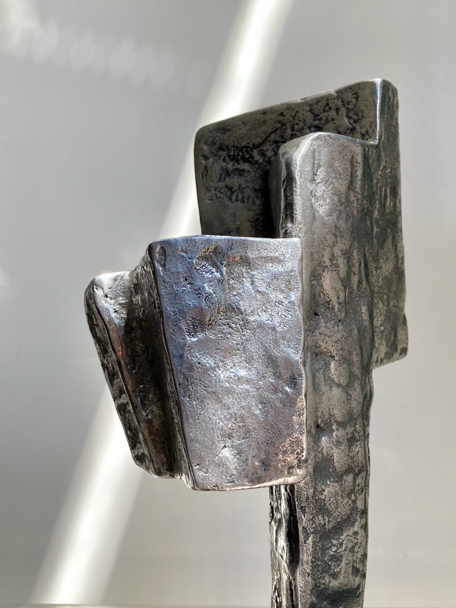 Nicolas Carrega (1914-1993), rare sculpture forme libre en fonte d’aluminium EAI circa 1973-photo-1