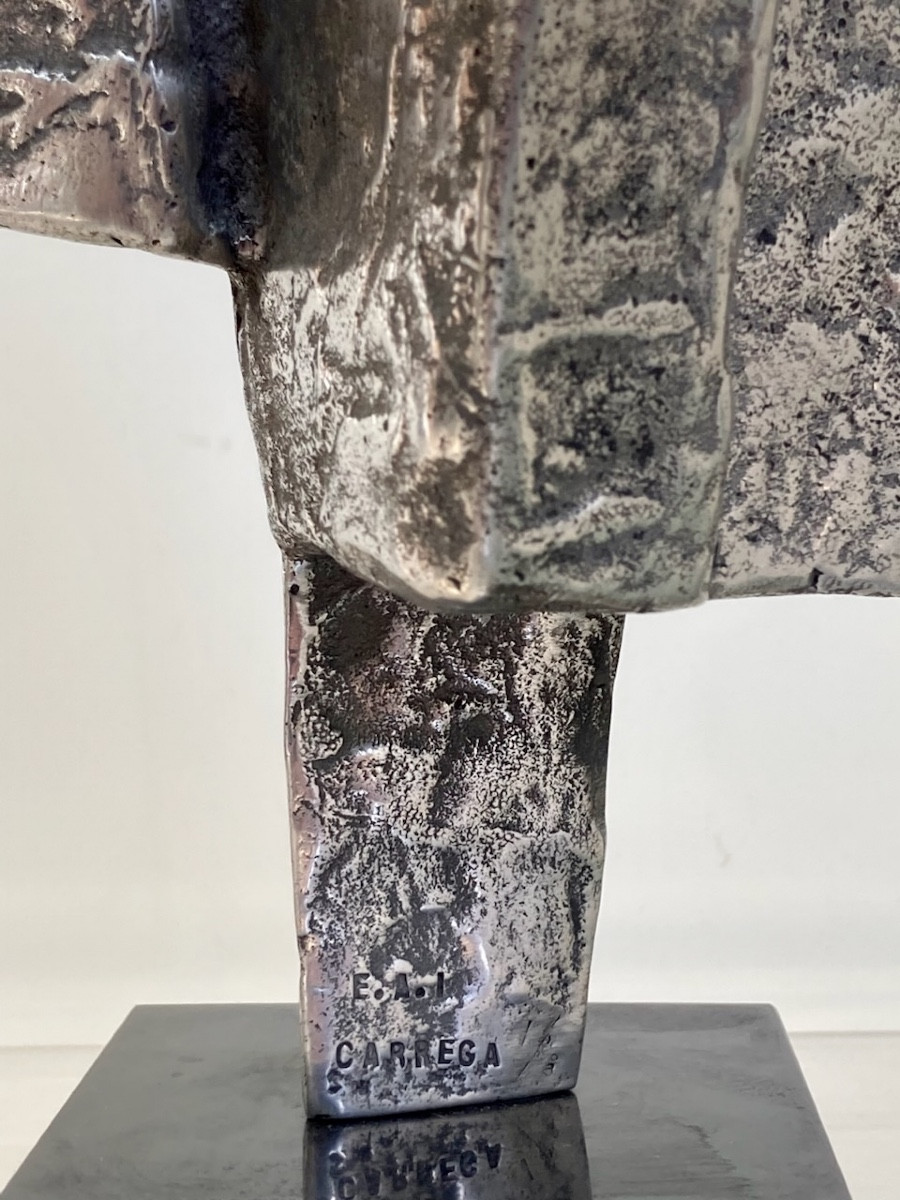 Nicolas Carrega (1914-1993), rare sculpture forme libre en fonte d’aluminium EAI circa 1973-photo-3