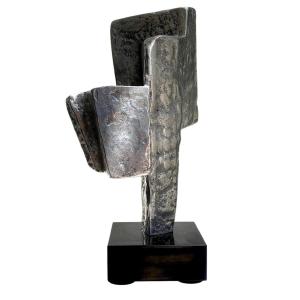 Nicolas Carrega (1914-1993), Rare Free-form Sculpture In Cast Aluminum Eai Circa 1973