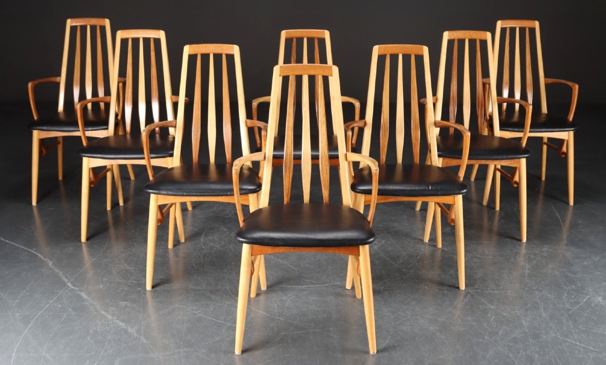 8 Fauteuils Design Danois Années 1960 De Niels Kofoed, modèle Eva