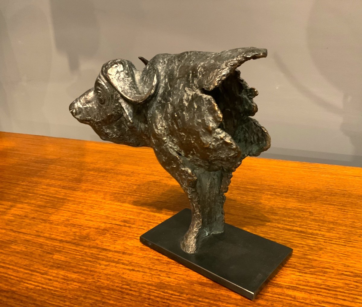 Bronze Animalier De Florence Jacquesson «fragment De Buffle »-photo-2