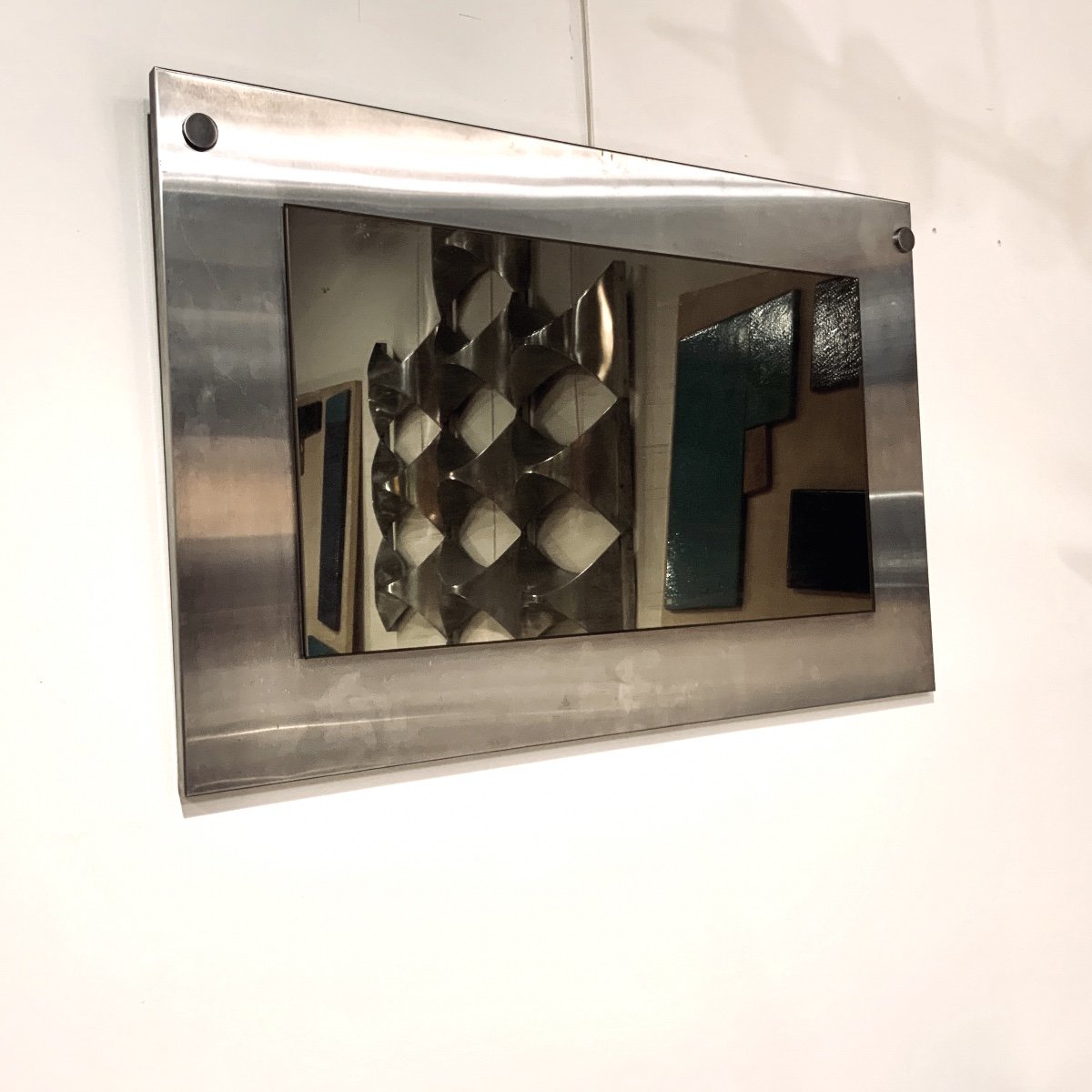 1970 Stainless Steel Mirror By Ludovico Acerbis