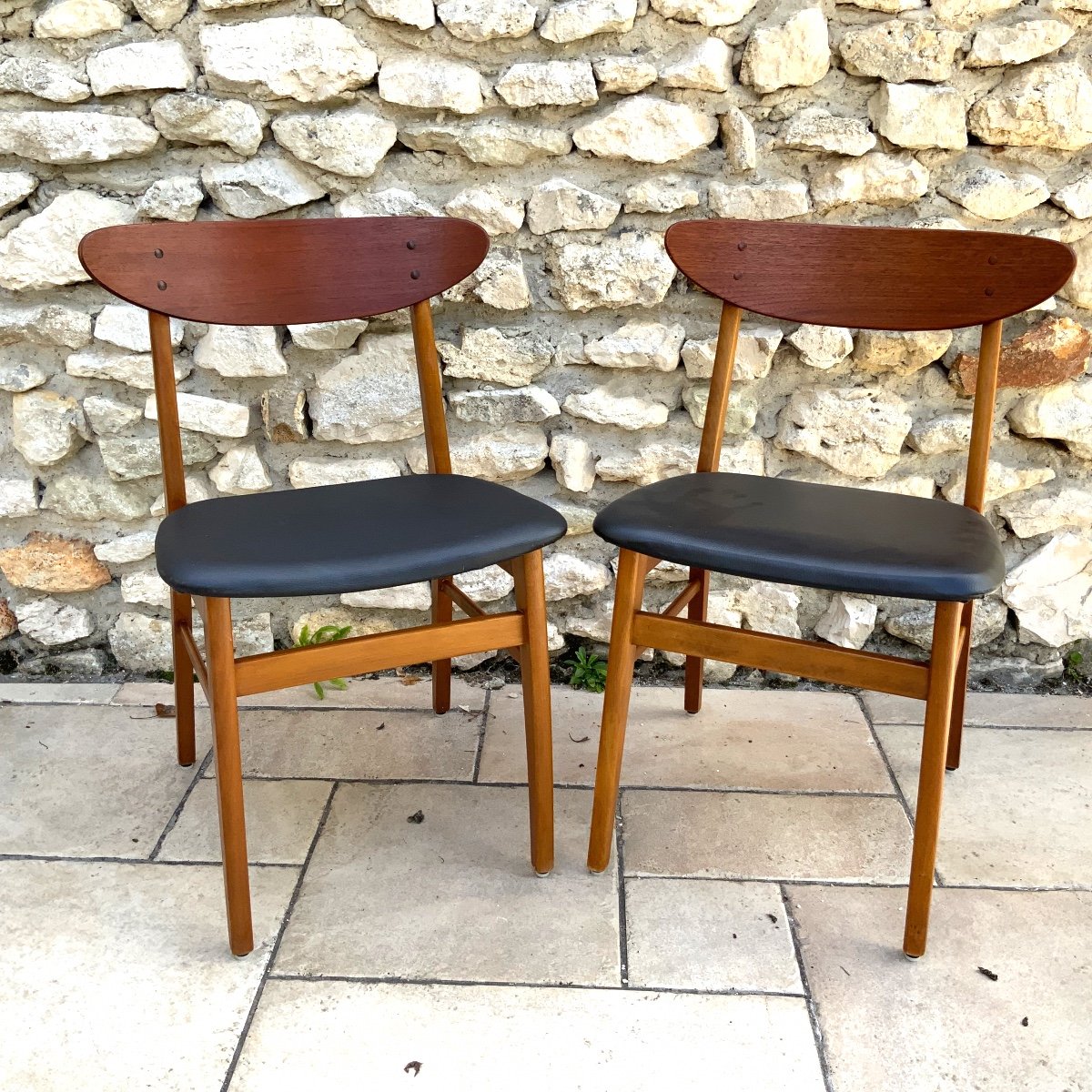 Series Of 12 Scandinavian Design Chairs 1960s-photo-3