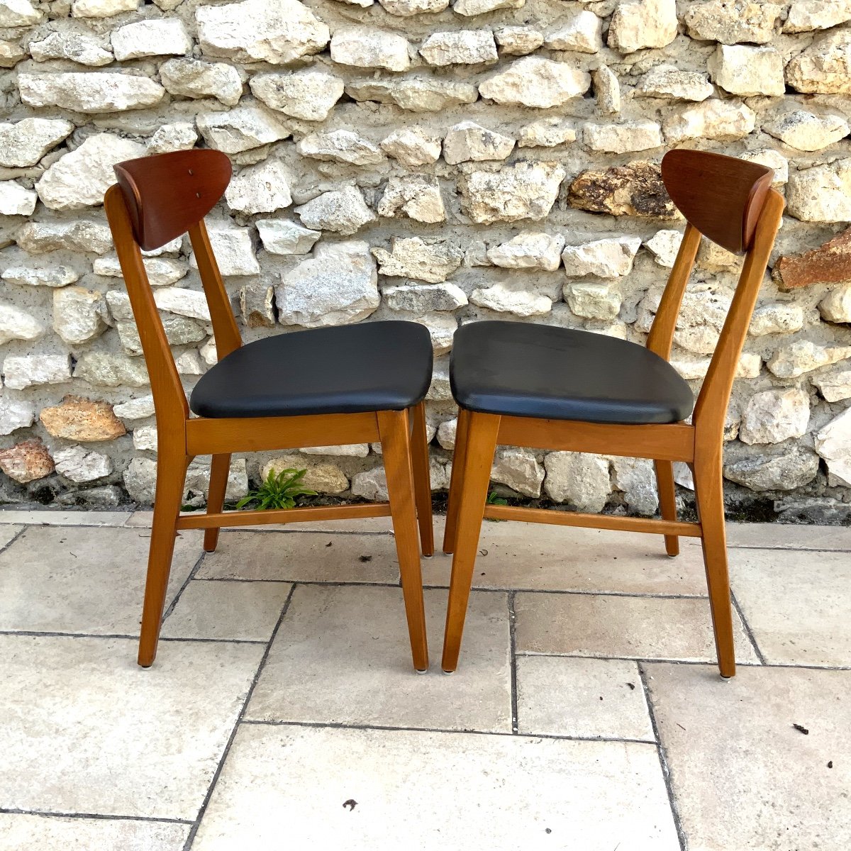 Series Of 12 Scandinavian Design Chairs 1960s-photo-2