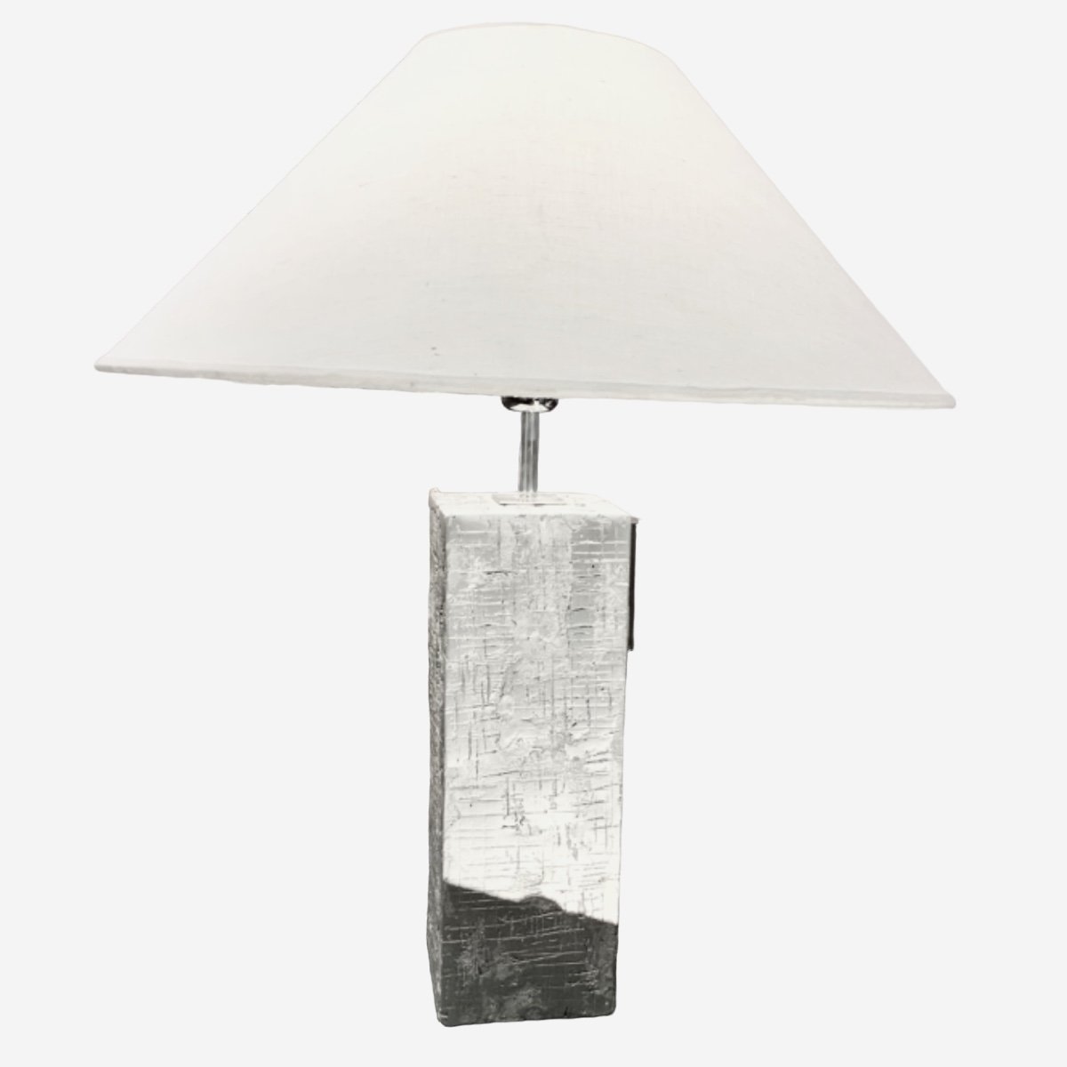 Paire De Lampes En Aluminium Texturé -photo-2