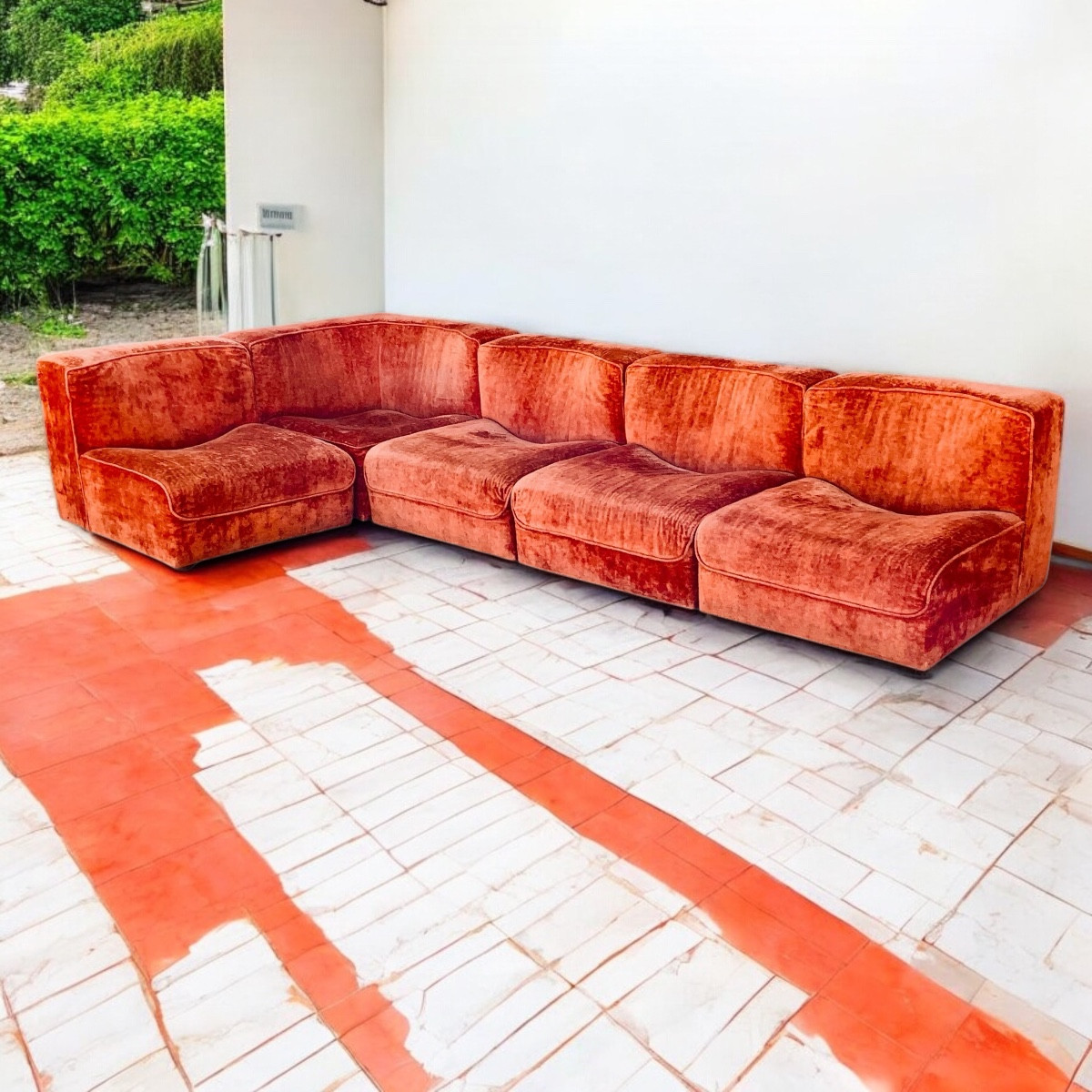 Canapé Modulable Italien Années 1970 De Tito Agnolli-photo-2