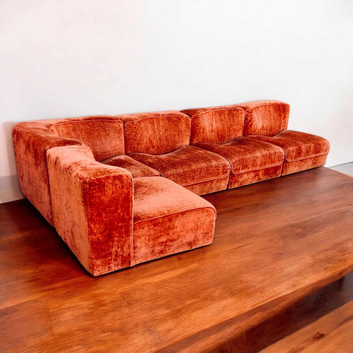 Canapé Modulable Italien Années 1970 De Tito Agnolli-photo-3