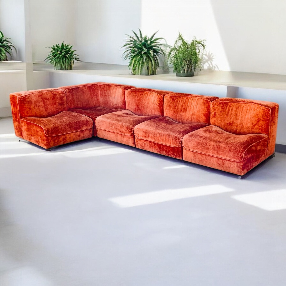 Canapé Modulable Italien Années 1970 De Tito Agnolli-photo-1