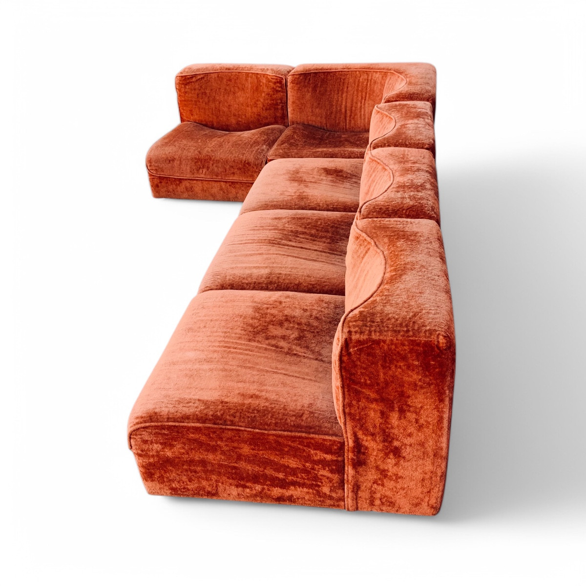 Canapé Modulable Italien Années 1970 De Tito Agnolli-photo-2