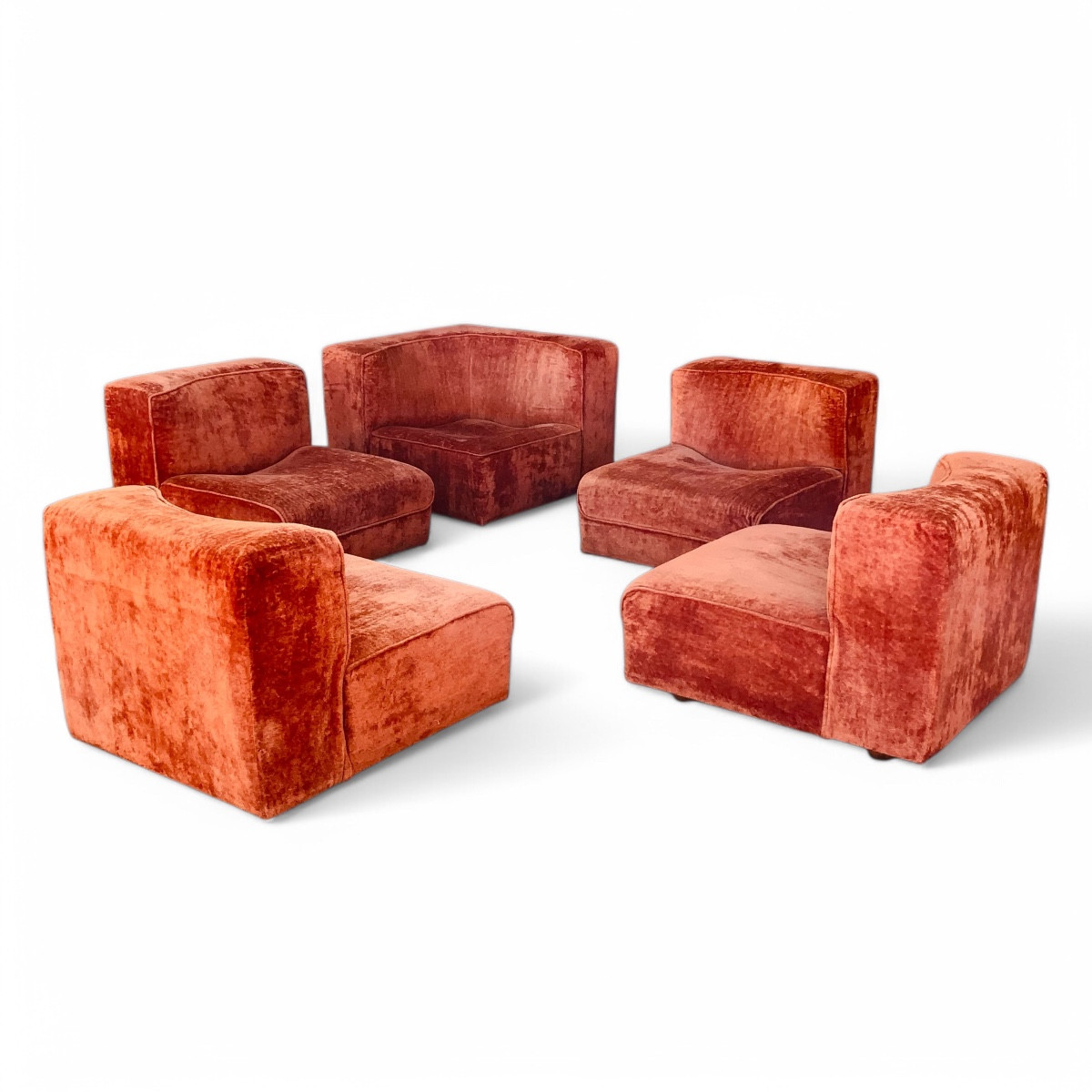 Canapé Modulable Italien Années 1970 De Tito Agnolli-photo-5