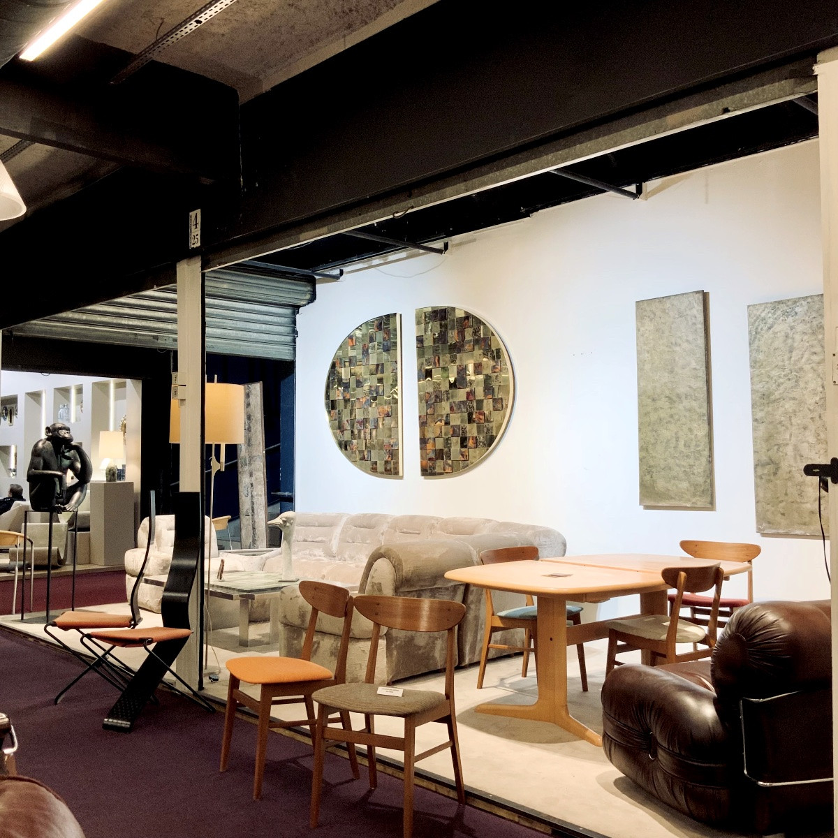 Panneau mural ovale en laiton et céramique de Stéphane Lemeur-photo-5