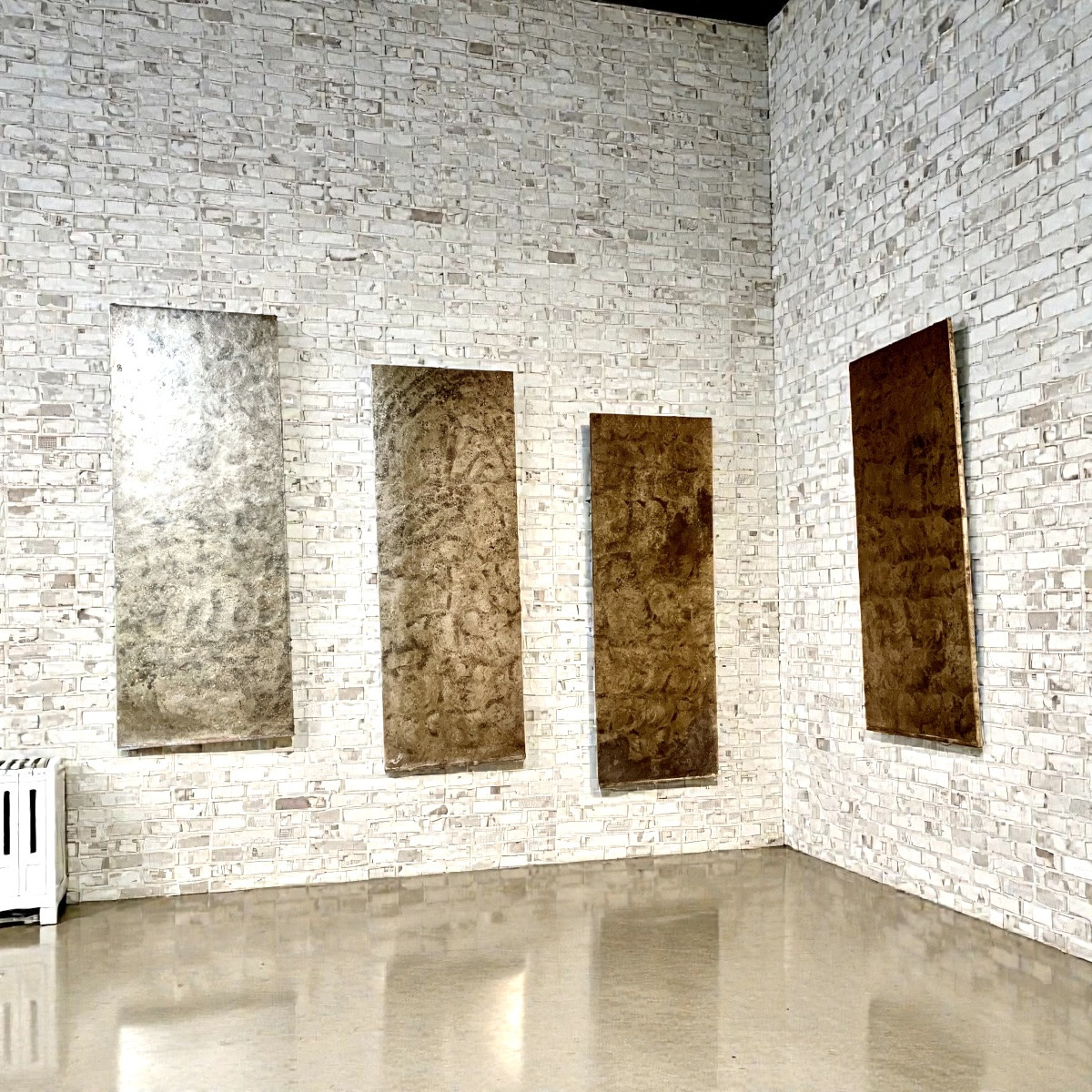 Pierre Sabatier, panneaux muraux en cuivre et étain oxydés, patinés-photo-2