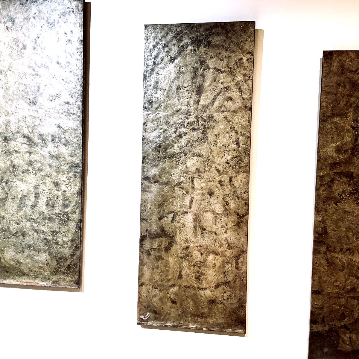 Pierre Sabatier, panneaux muraux en cuivre et étain oxydés, patinés-photo-3